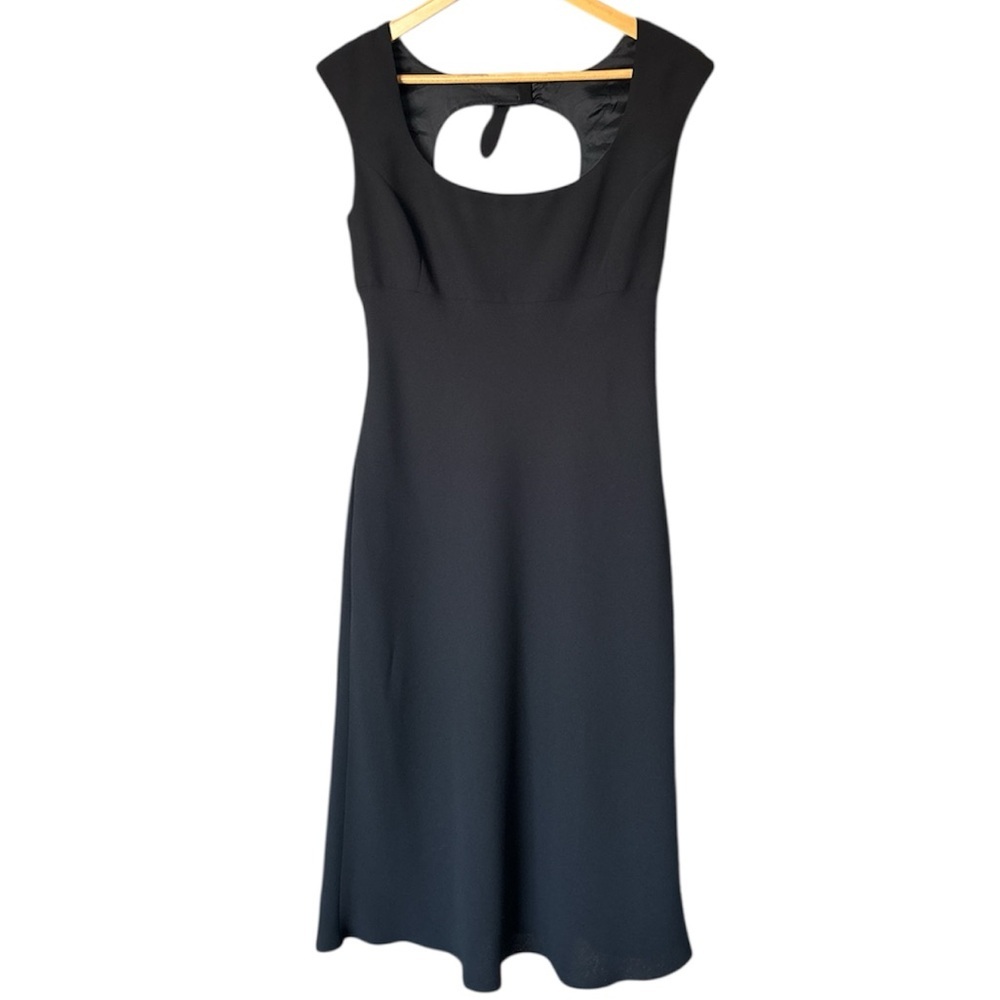 JONES NEW YORK 90s Minimalist LBD Cutout Back Buckle Dress | 10